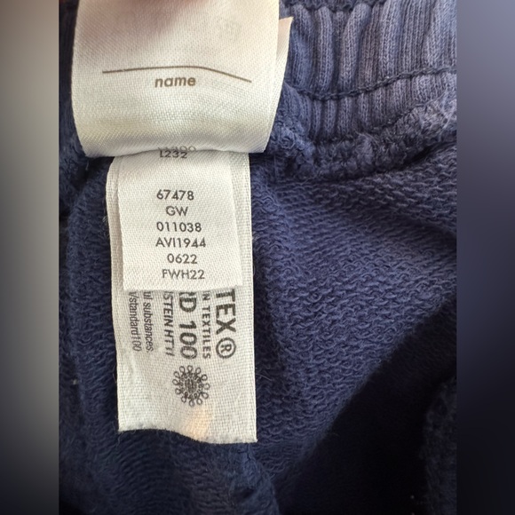 Hanna Andersson Toddler Jogger Sweatpants Navy Yellow Size 3T - Picture 5 of 6